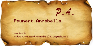 Paunert Annabella névjegykártya